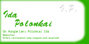 ida polonkai business card